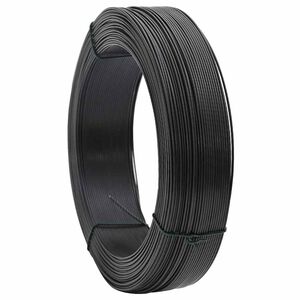 vidaXL Arame para prender cerca 250 m 0,9/1,4 mm a&ccedil;o antracite