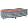 vidaXL Degrau para spa em vime 92x45x25 cm cinzento