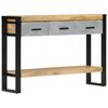 vidaXL Mesa consola 110x30x76 cm madeira de mangueira &aacute;spera maci&ccedil;a