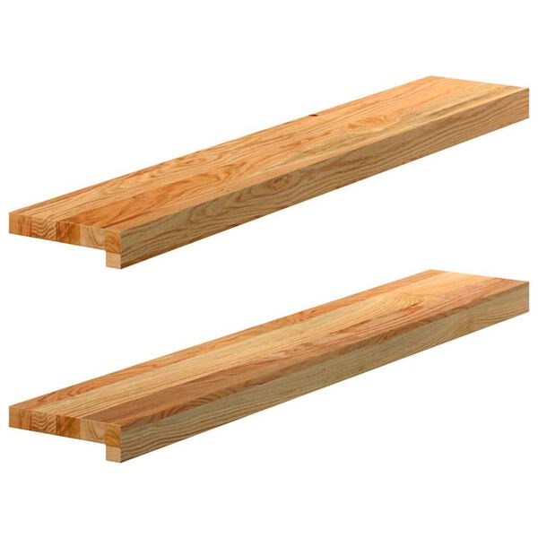 vidaXL Soleiras da janela 2 pcs 90x15x2 cm carvalho castanho-claro