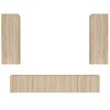 vidaXL Conjunto m&oacute;veis de TV 4 pcs madeira processada carvalho sonoma