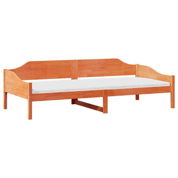 vidaXL Cama sem colchão 90x190 cm madeira de pinho maciça castanho-mel