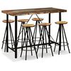 vidaXL Conjunto de bar 7 pcs madeira recuperada maci&ccedil;a