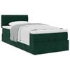vidaXL Estrutura de cama otomana colch&atilde;o 90x200 cm veludo verde escuro