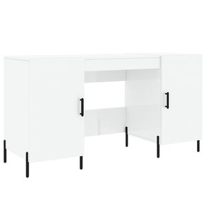 vidaXL Secret&aacute;ria 140x50x75 cm derivados de madeira branco brilhante