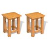 vidaXL Mesas de apoio 2 pcs 27x24x37 cm madeira de carvalho maci&ccedil;a
