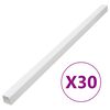 vidaXL Calhas para cabos 100x60 mm 30 m PVC