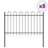 vidaXL Cerca para Jardim BOXTEL 8 unid. 13,6 x 0,8 m Cinzeto