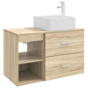 vidaXL Conjunto de M&oacute;veis para Banheiro 2 unid. Carvalho Sonoma