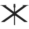 vidaXL P&eacute; de mesa de jantar em formato de aranha, preto, 120x68x(72-73) cm, a&ccedil;o
