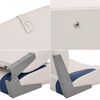 vidaXL Conjunto de 1 assento barco dobr&aacute;vel 41x36x48 cm azul e branco