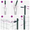 vidaXL Poste de Cerca Verde 100 x 0,6 m (malha de 25 x 25 mm)