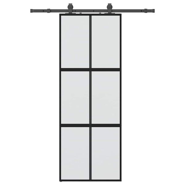 vidaXL Porta deslizante c/ conj. ferragens 76x205 cm vidro temperado