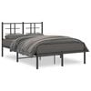 vidaXL Estrutura de cama com cabeceira 120x190 cm metal preto