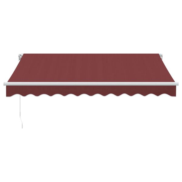vidaXL Toldo retrátil manual 300x250 cm bordô
