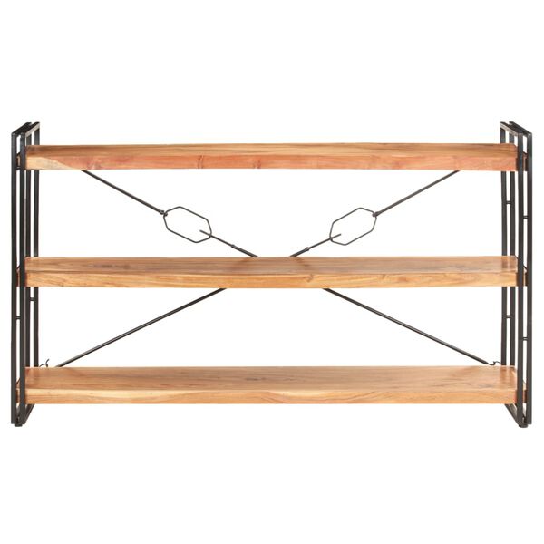 vidaXL Estante c/ 3 prateleiras 140x30x80 cm madeira de ac&aacute;cia maci&ccedil;a