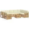 vidaXL Conjunto de Sof&aacute;s para Exterior 10 unid. Branco e Creme