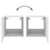 vidaXL M&oacute;veis de parede p/ TV com luzes LED 2 pcs 40,5x35x40 cm branco