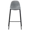 vidaXL 3 pcs conjunto de bar tecido cinzento-claro