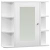 vidaXL Arm&aacute;rio espelhado para casa de banho 66x17x63 cm MDF branco