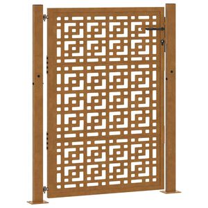 vidaXL Port&atilde;o de jardim 100x125 cm em a&ccedil;o inoxid&aacute;vel com design em cruz
