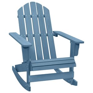 vidaXL Cadeira Adirondack de baloi&ccedil;ar p/ jardim abeto maci&ccedil;o azul