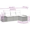 vidaXL Conjunto de Sof&aacute; de Jardim 4 pcs Cinzeto Rattan Sint&eacute;tico