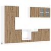 vidaXL Unidade de Cozinha Lyon 8 pcs Carvalho Arttisan