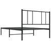 vidaXL Estrutura de cama com cabeceira 100x190 cm metal preto
