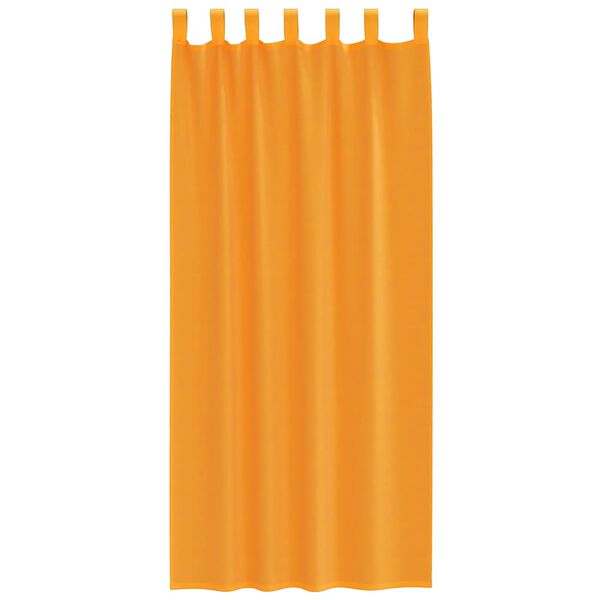 vidaXL Cortinas de voile com la&ccedil;os 2 pcs laranja 140x225 cm