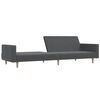 vidaXL Sof&aacute;-cama de 2 lugares tecido cinzento-claro