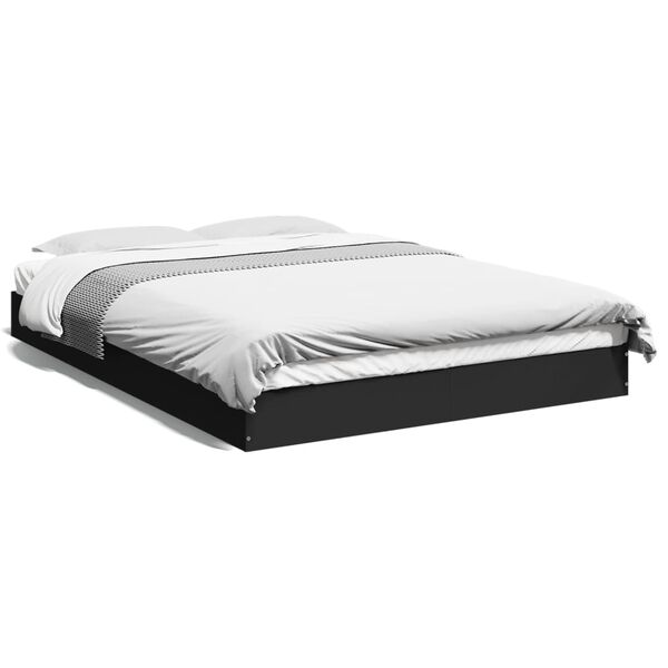 vidaXL Estrutura de cama 120x200 cm derivados de madeira preto