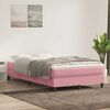 vidaXL Cama com molas sem colch&atilde;o 120x220 cm veludo rosa