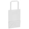 vidaXL Sacos de papel 250 unid com al&ccedil;as branco 15x8x21 cm