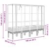 vidaXL Canteiro elevado com cobertura de estufa aspeto de vime