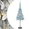 vidaXL &Aacute;rvore de Natal com 150 LEDs com suporte Branco 120 cm PE e A&ccedil;o
