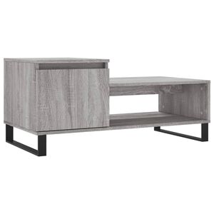 vidaXL Mesa de centro 100x50x45 cm derivados madeira cinzento sonoma