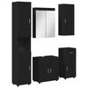 vidaXL Conjunto de M&oacute;veis para Banheiro TULUM 5 pcs Preto