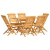 vidaXL Conjunto de jantar para jardim 7 pcs madeira de teca maci&ccedil;a