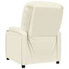 vidaXL Poltrona reclin&aacute;vel couro artificial branco nata