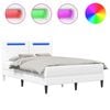 vidaXL Estrutura da Cama Branco 140 x 190 cm Couro Sint&eacute;tico