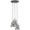 vidaXL Candeeiro suspenso 25 W 30x30x100 cm E27 prateado vintage