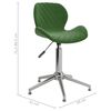 vidaXL Cadeiras de jantar giratorias 2 pcs veludo verde-escuro