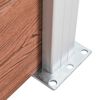 vidaXL Painel de veda&ccedil;&atilde;o para jardim 526x106 cm WPC castanho