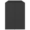 vidaXL Mesa de bar com tampo de vidro 185x80x110 cm vime PE preto