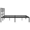 vidaXL Estrutura de cama com cabeceira 120x200 cm metal preto