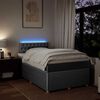 vidaXL Cama com molas/colch&atilde;o 120x200 cm tecido cinza-claro