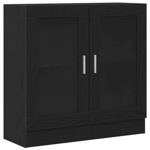 vidaXL Gabinete de Livros Carvalho Preto 82,5 x 30,5 x 80 cm