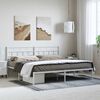 vidaXL Estrutura de cama com cabeceira 193x203 cm metal branco