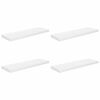 vidaXL Prateleiras de parede suspensas 4 pcs 80x23,5x3,8cm MDF branco